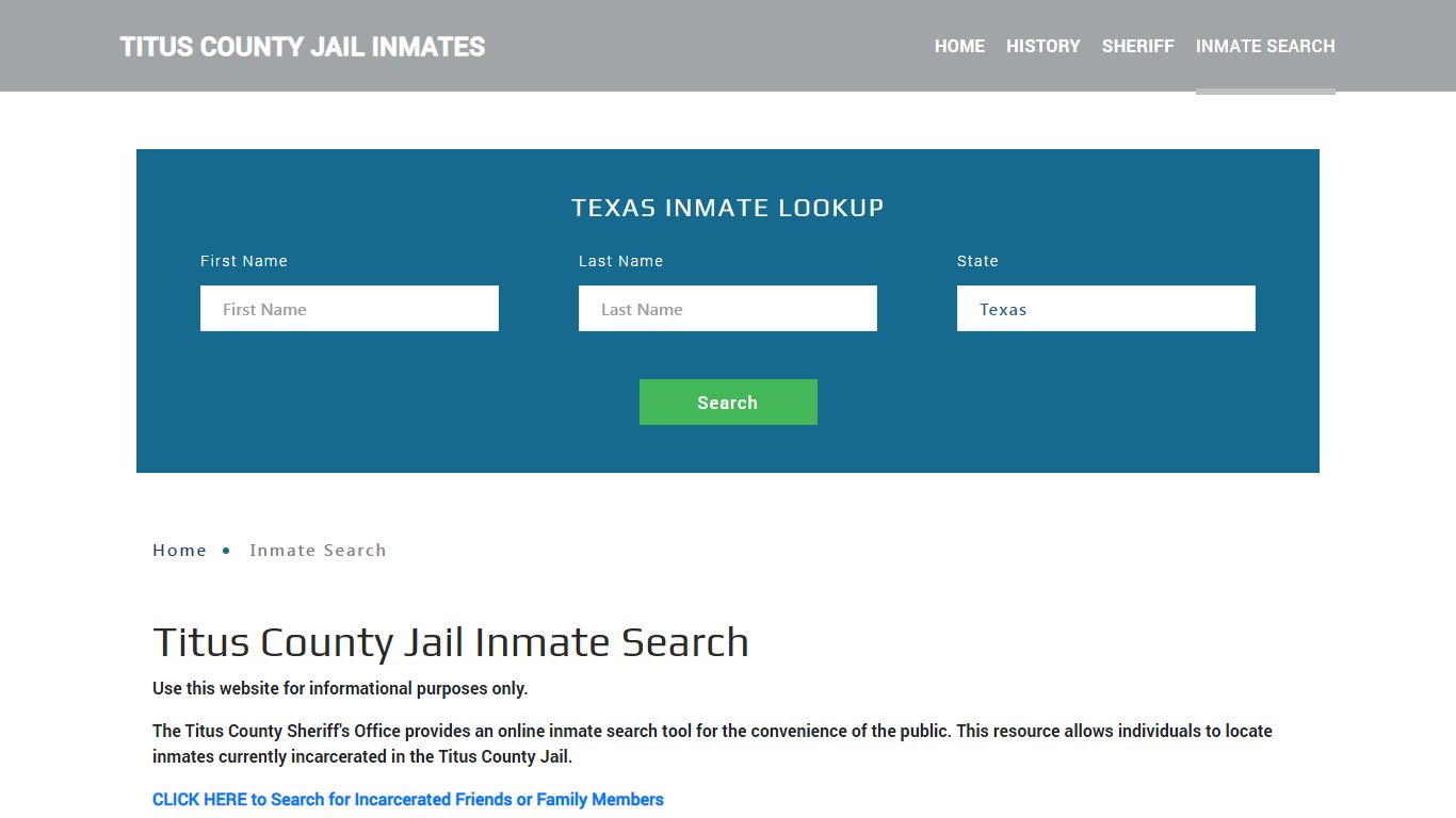 Titus County, TX Detainee Lookup